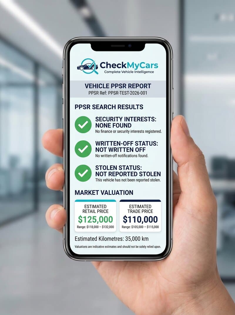 Vehicle registration details and specifications